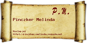 Pinczker Melinda névjegykártya
